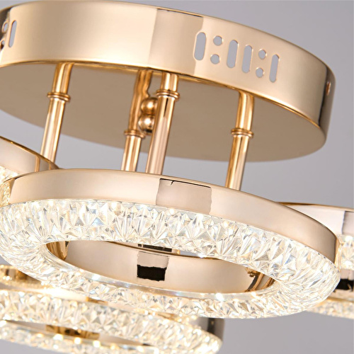Apliqa Oylum 4'lü Gold 24 Watt Kristalli Koridor Salon Led Plafonyer Avize Apliqa Oylum 4'lü Gold 24 Watt Kristalli Koridor Salon Led Plafonyer Avize