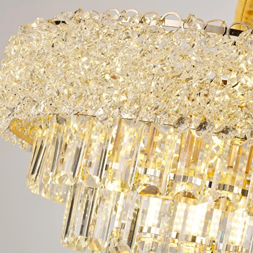 Apliqa Kristoff 50'lik Yuvarlak Gold Kristalli Avize Apliqa Kristoff 50'lik Yuvarlak Gold Kristalli Avize