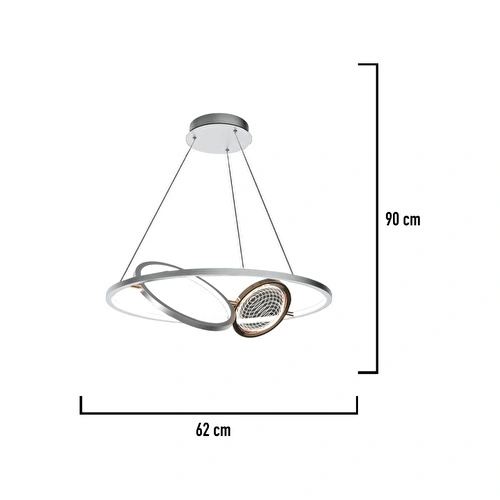 Apliqa Bennan 60'lık 60 Watt Krom Gold Modern Oturma Odası, Mutfak, Salon Led Avize Apliqa Bennan 60'lık 60 Watt Krom Gold Modern Oturma Odası, Mutfak, Salon Led Avize