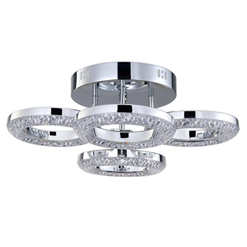 Apliqa Oylum 4'lü Krom 24 Watt Kristalli Koridor Salon Led Plafonyer Avize
