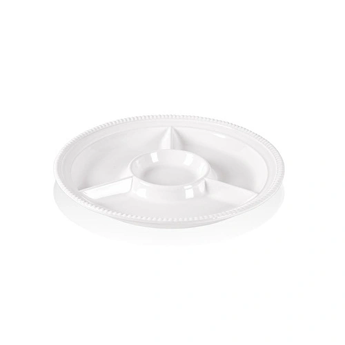 The Mia Grande Servis Tabağı Bölmeli Beyaz 39 Cm The Mia Grande Servis Tabağı Bölmeli Beyaz 39 Cm