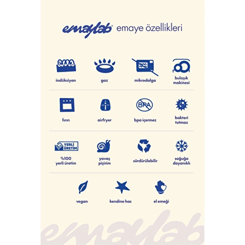 Emaylab Rebel Bow Emaye Derin Tencere 20 Cm