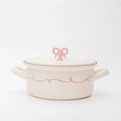 Emaylab Rebel Bow Emaye 18cm Kısa Tencere