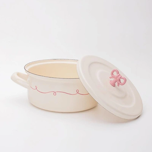 Emaylab Rebel Bow Emaye 18cm Kısa Tencere