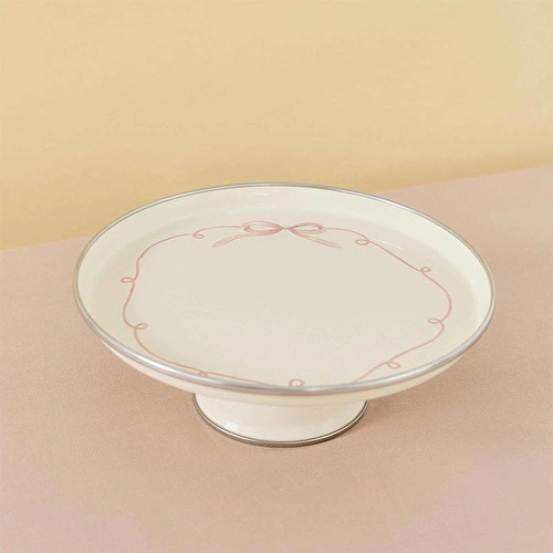 Emaylab Rebel Bow Emaye Pasta/kek Sunum Standı (24 Cm)