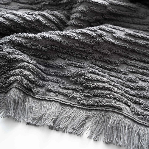 Green Black Anisa Banyo Havlusu Antrasit