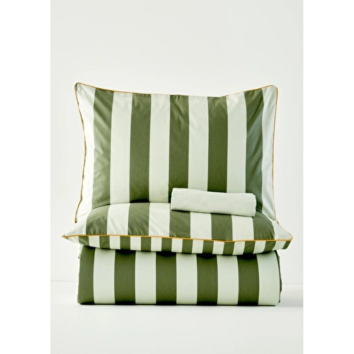 Bella Maison %100 Pamuk Line Çift Kişilik Nevresim Takımı Yeşil (200x220 Cm) Yeşil