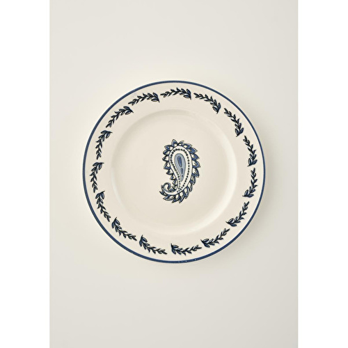 Bella Maison Paisley 6'lı Porselen Pasta Tabağı Seti Mavi (21 Cm) Mavi