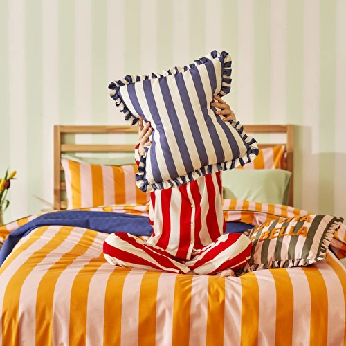 Bella Maison %100 Pamuk Line Tek Kişilik Nevresim Takımı Turuncu (160x220 Cm) Turuncu