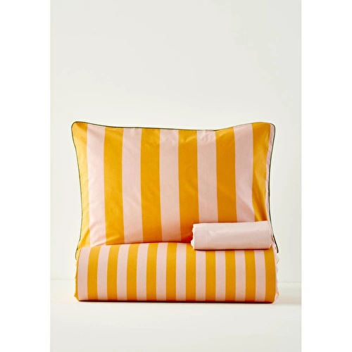 Bella Maison %100 Pamuk Line Tek Kişilik Nevresim Takımı Turuncu (160x220 Cm) Turuncu