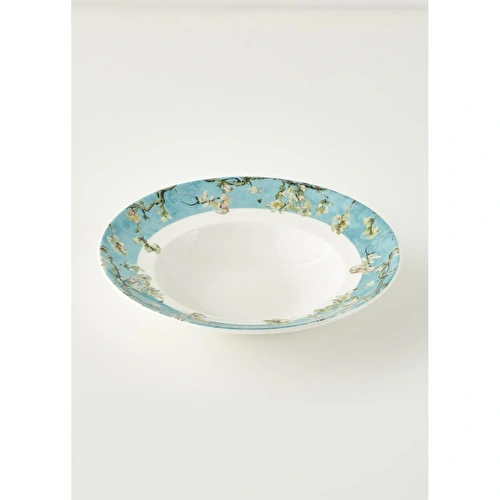 Bella Maison Van Gogh Almond Blossom Porselen Makarna Tabağı Turkuaz (27 Cm) Mavi