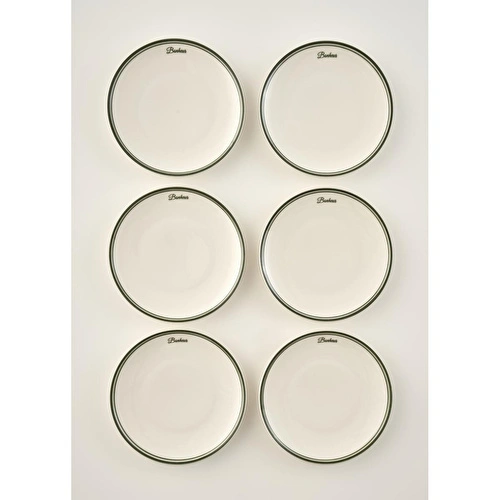 Bella Maison Bonheur Porselen 6'lı Pasta Tabağı Seti Yeşil (21 Cm)