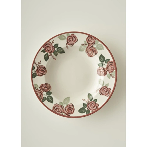 Bella Maison Rose Porselen Çukur Tabak (23 Cm) Çok Renkli