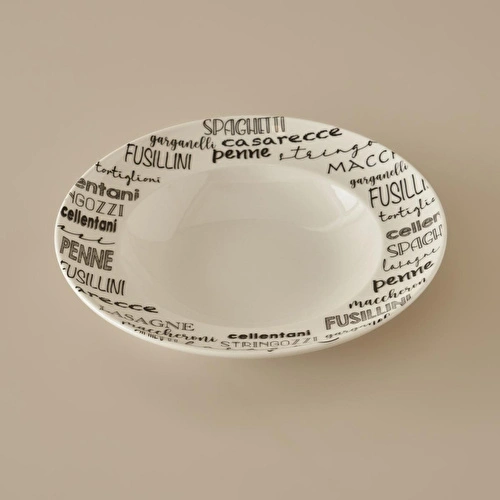 Bella Maison Alfredo Porselen Makarna Tabağı Siyah (28 Cm) Siyah
