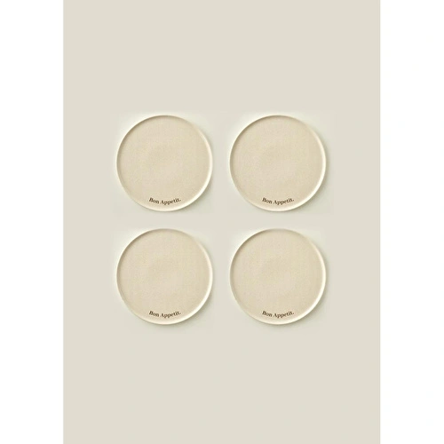 Bella Maison Parisien Porselen Pasta Tabağı 4'lü Krem (21 Cm)