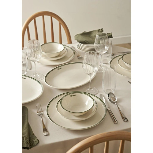 Bella Maison Bonheur Porselen Çukur Tabak Yeşil (20 Cm) Yeşil