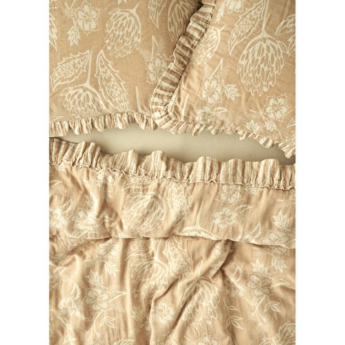 Bella Maison %100 Pamuk Arisa Jakarlı Çift Kişilik Yatak Örtüsü Seti Somon (240x260 Cm) Somon
