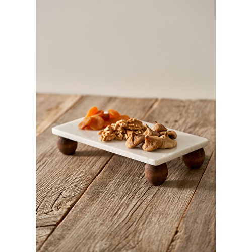 Bella Maison Olmo Mermer 3'lü Sunum Seti Naturel