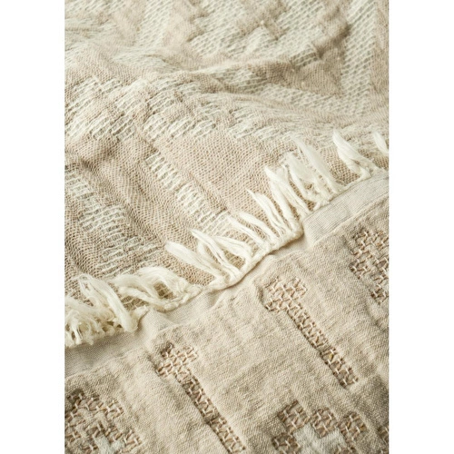 Bella Maison %100 Pamuk Glorinda Çift Kişilik Yatak Örtüsü Seti Bej (230x240 Cm) Bej