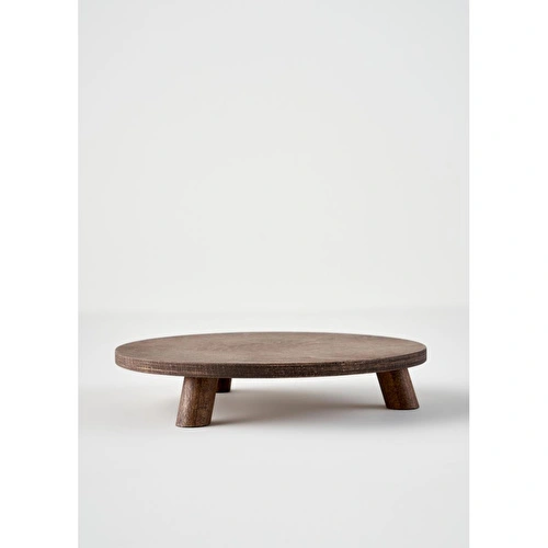 Bella Maison Aris Ayaklı Sunum Tabağı Naturel (29 Cm) Naturel