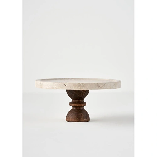 Bella Maison Ephesus Traverten 3'lü Sunum Seti Naturel (25 Cm)