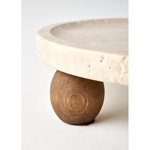 Bella Maison Ephesus Traverten Sunum Standı Naturel (25 Cm) Naturel