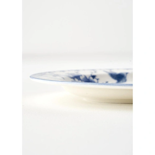 Bella Maison Bleu Blanc Porselen Büyük Sunum Tabağı Mavi (30 Cm) Mavi