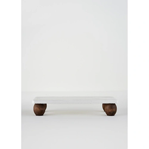 Bella Maison Olmo Mermer Dikdörtgen Sunum Standı Naturel (15x30 Cm) Naturel