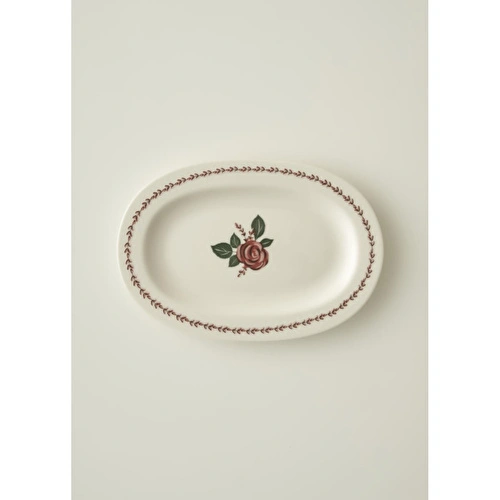 Bella Maison Rose Porselen Sunum Tabağı (25 Cm) Çok Renkli
