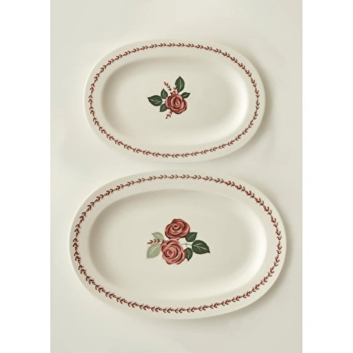 Bella Maison Rose Porselen Sunum Tabağı 2'li