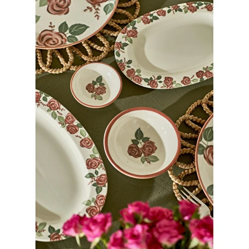 Bella Maison Rose Porselen 3'lü Kase (9 Cm)