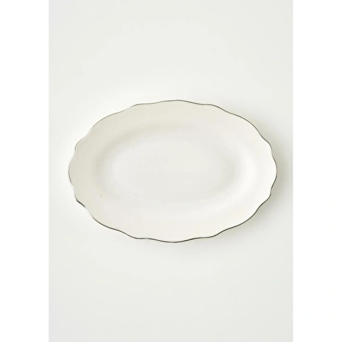 Bella Maison Victoria Porselen Sunum Tabağı Silver (30 Cm) Silver