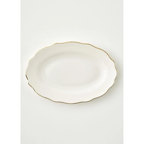 Bella Maison Victoria Porselen Sunum Tabağı Gold (30 Cm) Gold