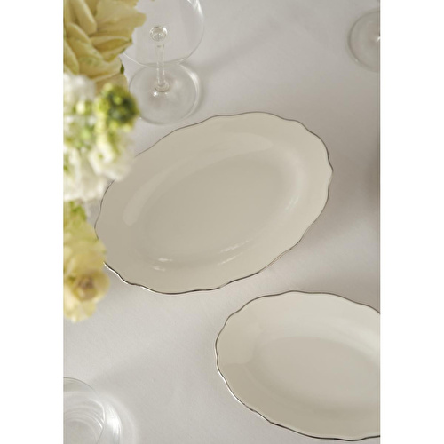 Bella Maison Victoria Porselen 3'lü Sunum Tabağı Silver