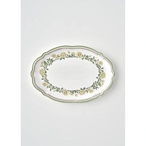 Bella Maison Rebecca New Bone Sunum Tabağı (25x17 Cm) Çok Renkli