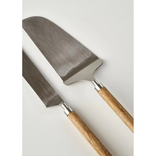 Bella Maison Wooden Kek Servis Seti Naturel Naturel