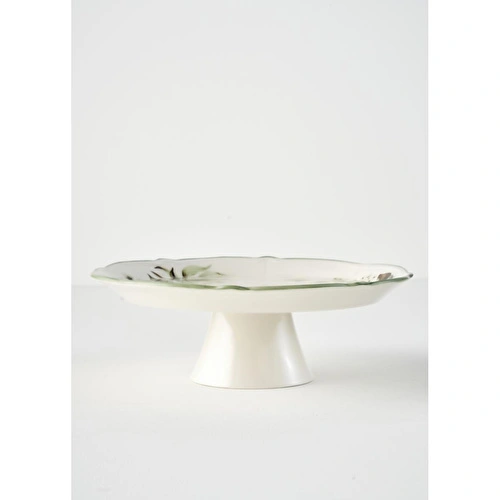 Bella Maison Julia Stoneware Kek Standı Yeşil (32 Cm) Yeşil