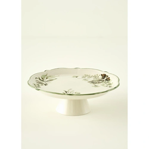 Bella Maison Julia Stoneware Kek Standı Yeşil (32 Cm) Yeşil