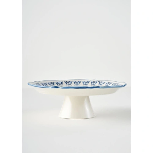 Bella Maison Mabel Stoneware Kek Standı Mavi (32 Cm) Mavi