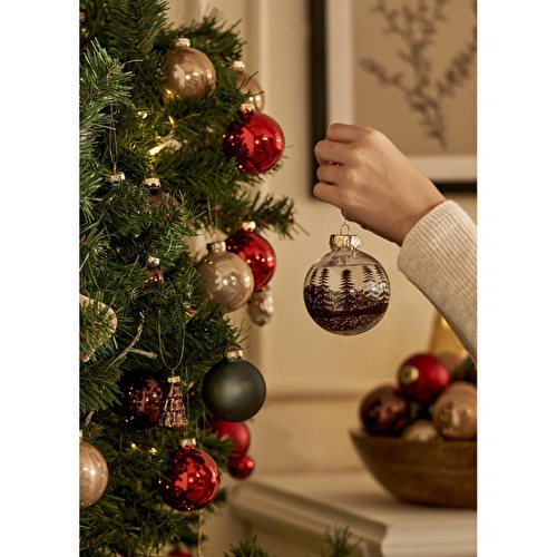 Bella Maison Christmas 3'lü Dekoratif Süs Kahverengi (8 Cm) Kahverengi