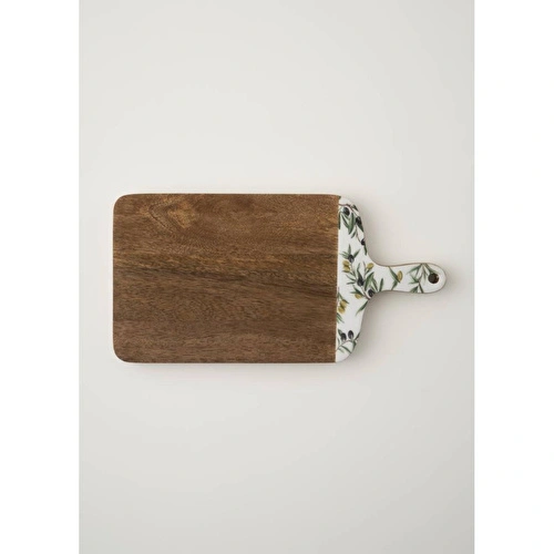 Bella Maison Olive Mango Sunum Ve Kesme Tahtası Beyaz (40x20x2 Cm) Beyaz
