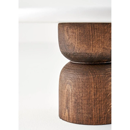 Bella Maison Olmo Mermer Kek Standı Naturel (25x25 Cm) Naturel