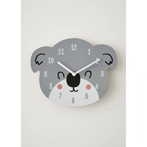 Bella Maison Koala Çocuk Saati Gri (26x28 Cm) Gri