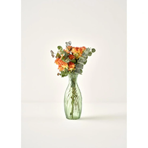 Bella Maison Glow Cam Vazo Yeşil (9x23 Cm) Yeşil