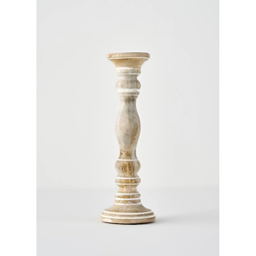 Bella Maison Carli Mango Ağacı Şamdan Naturel (12x12x38 Cm) Naturel