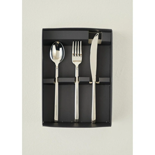 Bella Maison Milano 18 Parça Tatlı Çatal Kaşık Bıçak Seti Silver Silver