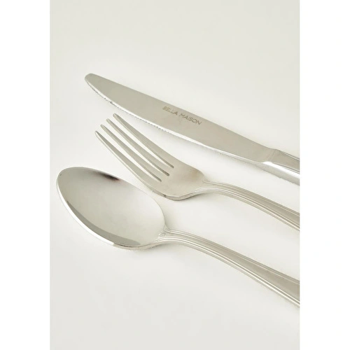 Bella Maison Torino 18 Parça Tatlı Çatal Kaşık Bıçak Seti Silver Silver