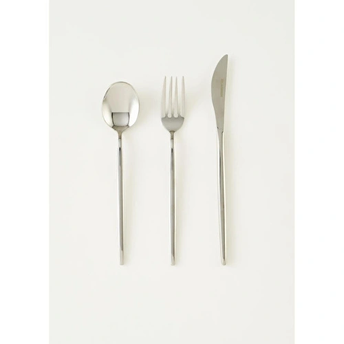 Bella Maison Siena 18 Parça Tatlı Çatal Kaşık Bıçak Seti Silver Silver