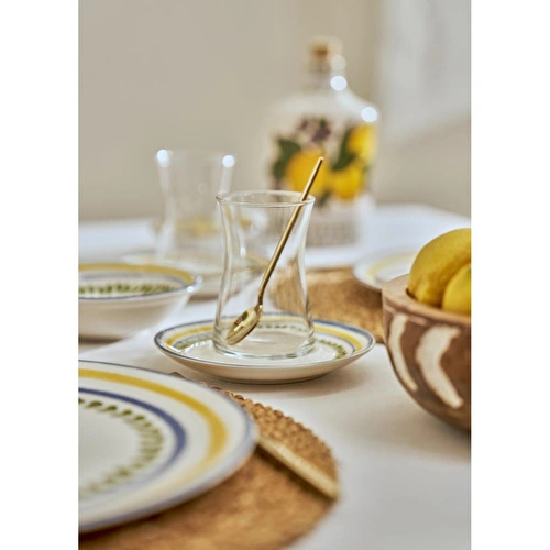 Bella Maison Lemoncello Porselen 26 Parça 6 Kişilik Kahvaltı Takımı Çok Renkli
