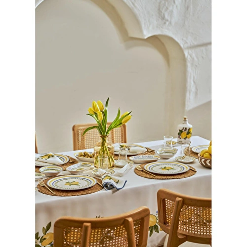 Bella Maison Lemoncello Porselen 26 Parça 6 Kişilik Kahvaltı Takımı Çok Renkli